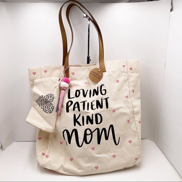 🆕{Eccolo} Canvas Pom Pom Tote Dayna Lee Collection - Picture 15 of 16